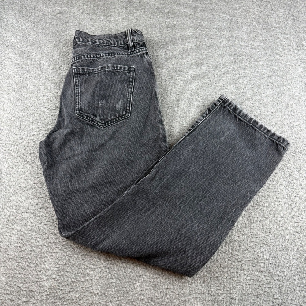 Garage Vintage Straight Jeans Women's 3 Black Distressed High Rise Denim